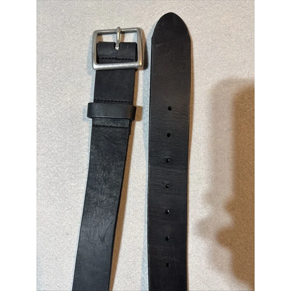 Duluth Trading Co Mens Leather Belt 90011 Black Size 44